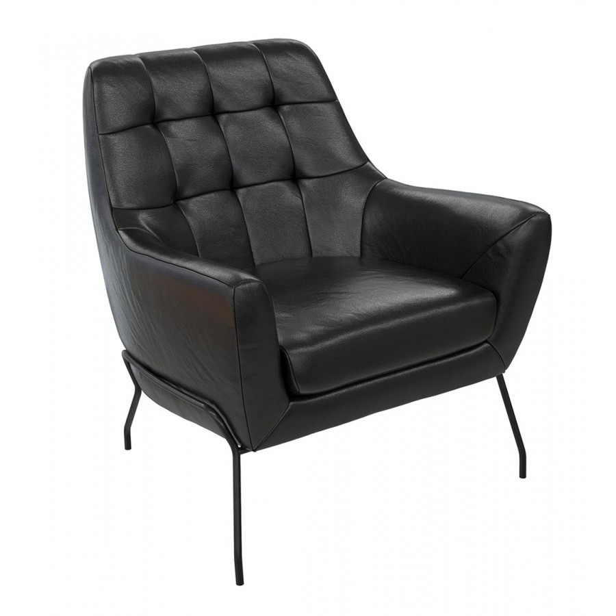 Brayden Accent Black Faux Leather Chair